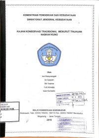 Image of Kajian Konservasi Tradisional Menurut Tinjauan Naskah Kuno