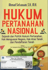 Image of Hukum pertanahan nasional : sejarah dan politik hukum pertanahan, hak menguasai negara. hak atas tanah dan pendaftaran tanah