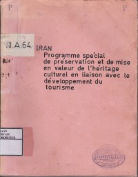 Image of Programme Spe'cial De Preservation Et De Mise En Valuer De L'heritage Culturel En Liaison Vec Le De'veloppement Du Tourisme