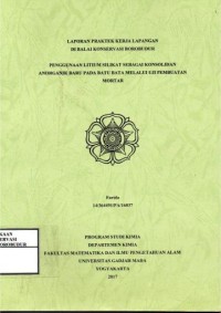 Image of Penggunaan litium silikat sebagai konsolidan anorganik baru pada batu bata melalui uji pembuatan mortar