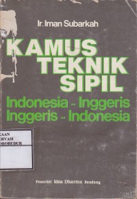 Image of Kamus Teknik Sipil Indonesia - Inggeris Inggeris - Indonesia