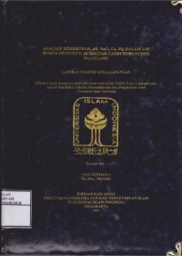 Image of Analisis Kekeruhan,pH,NaCl,Ca,Mg dalam Air Sumur Penduduk Di Sekitar Candi Borobudur Magelang