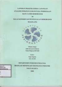 Image of Analisis Endapan Garam pada Permukaan Batu Candi Borobudur di Balai Konservasi Peninggalan Borobudur
