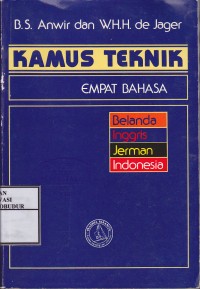 Image of Kamus Teknik Empat Bahasa Belanda Inggris Jerman Indonesia