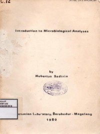 Image of Introduction To Microbiological Analyses