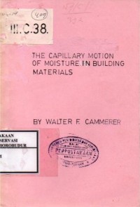 Image of The Capillary Motion Of Moisture In Building Materials