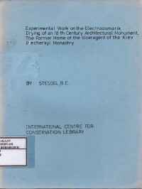 Image of Experimental Work on The Electroosmotik Drying of an 18 th Century Architectural Monument, The Former Home of The Viceregent of The Kiev pecherkyi Monastry