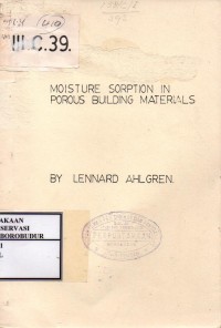 Image of Moisture Sorption In Porous Building Materials