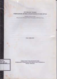 Image of Petunjuk Teknis Pemugaran Benda Cagar Budaya dan Situs