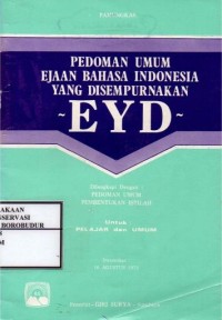 Image of Pedoman Umum Ejaan Bahasa Indonesia Yang Disempurnakan -EYD-