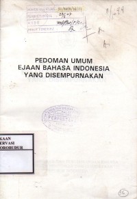 Image of Pedoman Umum Ejaan Bahasa Indonesia Yang Disempurnakan