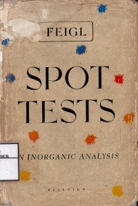 Image of Spot Tests In Inorganic Analysis
