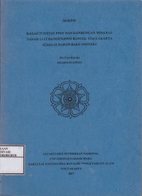 Image of Karakteristik Fisis dan Kandungan Mineral Tanah Liat Bangunjiwo Bantul Yogyakarta sebagai Bahan Baku Pottery