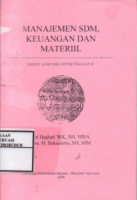 Image of Manajemen SDM, Keuangan dan Materiil Bahan Ajar Diklatpim Tingkat IV