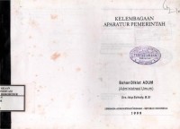Image of Kelembagaan Aparatur Pemerintah