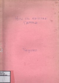 Image of How to Restore Temple