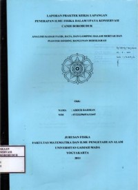 Image of Analisis Kadar Pasir, Bata, dan Gamping dalam Mortar dan Plester Dinding Bangunan Bersejarah