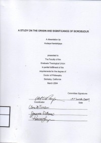 Image of A Study on the origin and significance of Borobudur