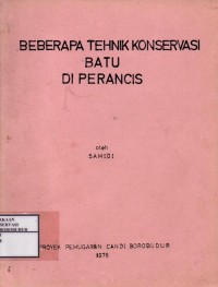 Image of Beberapa Tehnik Konservasi Batu Di Perancis