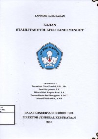 Image of Kajian stabilitas struktur candi mendut