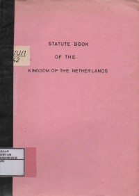 Image of Statute Book Of The Kingdom Of The Netherlands