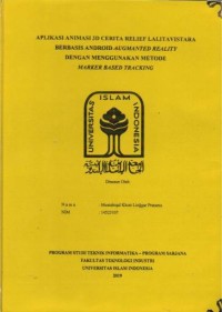 Image of Aplikasi animasi 3D cerita relief lalitavistara berbasis android augmanted reality dengan menggunakan metode marker based tracking