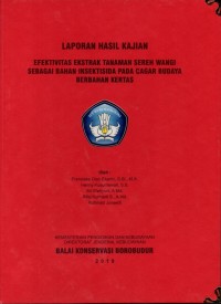 Image of Efektivitas ekstrak tanaman sereh wangi sebagai insektisida pada cagar budaya berbahan kertas