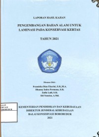 Image of Pengembangan bahan alam untuk laminasi pada konservasi kertas
