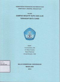 Image of Kajian dampak negatif dupa dan lilin terhadap batu candi