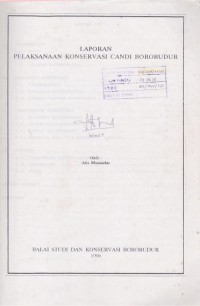 Image of Laporan Pelaksanaan Konservasi Candi Borobudur