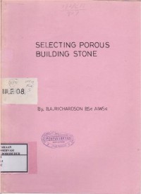 Image of Selecting Porous Building Stone