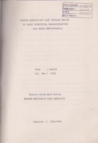 Image of Sistim Klasifikasi Batu Pecahan Relief Di Candi Borobudur, Katalogisasinya dan Usaha Pencocokannya.