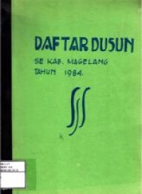 Image of Daftar Dusun Se Kab Magelang Tahun 1984