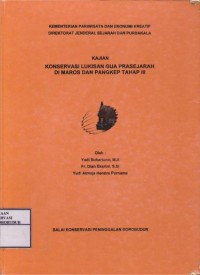 Image of Kajian Konservasi Lukisan Gua Prasejarah Di Maros Dan Pangkep Tahap III