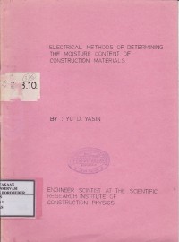 Image of Electrical Methods of Determining The Moisture Content of Construction Materials