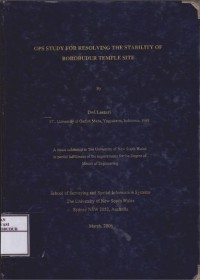 Image of GPS Study for Resolving The Stability of Borobudur Temple Site