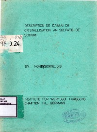 Image of Description de L'Assai De cristallisation An Sulfate De Sodium