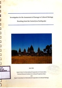 Image of Investigation for the Assessment of Damge to Cultural heritage Resulting from the Central Java Earthquake