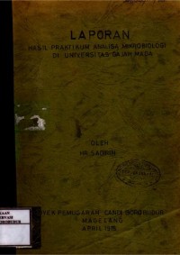Image of Laporan Hasil Praktikum Analisa Mikrobiologi di Universitas Gajah Mada