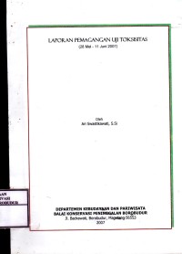 Image of Laporan Pemagangan Uji Toksisitas (28 Mei - 11 Juni 2007)