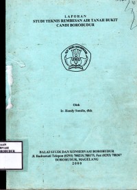 Image of Laporan Studi Teknis Rembesan Air Tanah Bukit Candi Borobudur