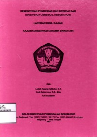 Image of Kajian Konservasi Keramik Bawah Air