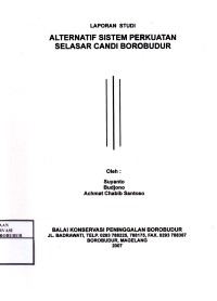 Image of Alternatif Sistem Perkuatan Selasar Candi Borobudur