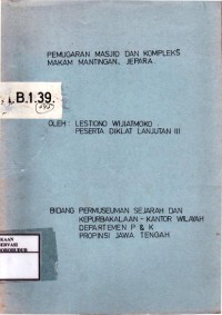 Image of Pemugaran Masjid dan Kompleks Makam Mantingan Jepara