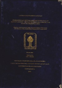 Image of Perbandingan metode analisis silika dalam batuan andesit dengan metode gravimetri dan x-ray fluoresence (xrf) di balai konservasi borobudur