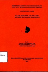 Image of Kajian Pengaruh Abu Vulkanik Terhadap Batu Candi Borobudur