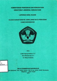 Image of Kajian karakteristik jenis-jenis batu penyusun candi borobudur