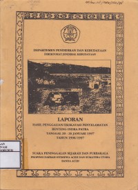 Image of Laporan Hasil Penggalian/Ekskavasi Penyelamatan Benteng Indra Patra Tanggal 20-26 Januari 1997