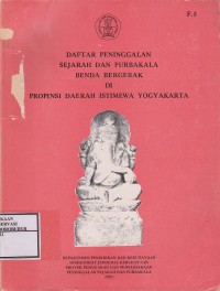 Image of Daftar Peninggalan Sejarah dan Purbakala Benda Bergerak Di Propinsi Daerah Istimewa Yogyakarta