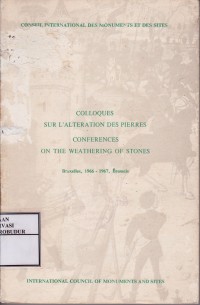 Image of Colloques Sur L'Alteration Des Pierres Conferences on The Weathering of Stones